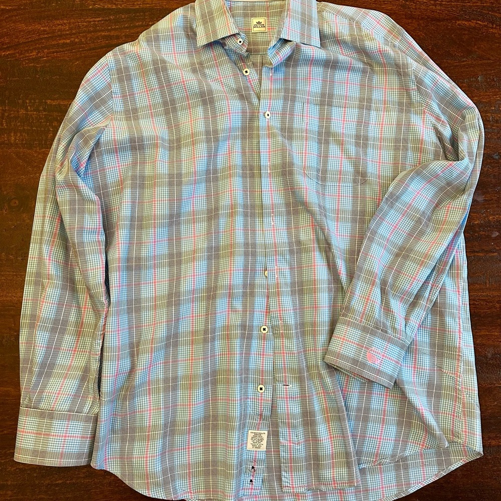 Peter Millar Multicolor Plaid Button Down Shirt XL